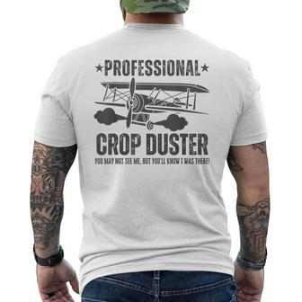 Crop Dusting Professional Crop Duster Fart Men's T-shirt Back Print - Seseable