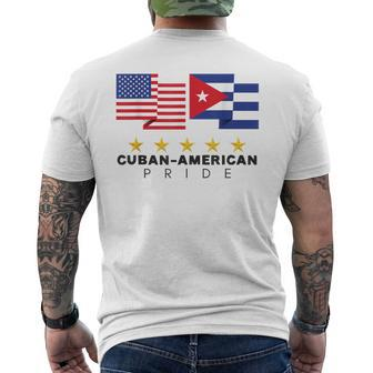 Cuban American Pride Patriotic Usa & Cuban Flags Men's T-shirt Back Print - Monsterry UK