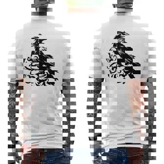 Cuervo Oscuro Artístico Cuervo Gótico Punk Rock Diseño Simple Camiseta Hombre Estampado Espalda - Regaloses