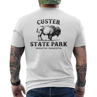 Custer State Park South Dakota American Bison Souvenir Men's T-shirt Back Print - Monsterry CA