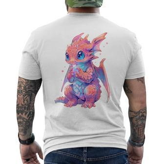 Cute Dragon Dragon Lover Baby Men's T-shirt Back Print | Mazezy