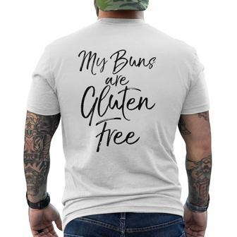 Cute Gluten Free Pun Workout My Buns Are Gluten Free Tank Top Mens Back Print T-shirt | Mazezy AU