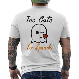 Too Cute To Spook Ghost Halloween Costume Idea Mens Back Print T-shirt - Thegiftio UK