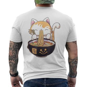 Cute Sushi Cat Kawaii Anime Neko Japanese Men's T-shirt Back Print - Thegiftio UK
