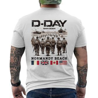 D-Day 80Th Anniversary Normandy Beach Landing History 1944 Men's T-shirt Back Print - Monsterry AU