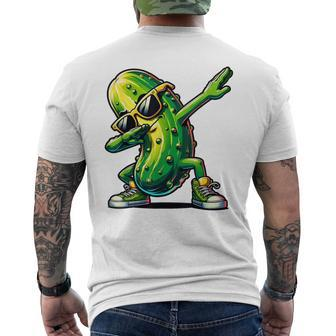 Dabbing Pickle Dancing Cucumber Pickle Lover Dab Men's T-shirt Back Print - Monsterry CA