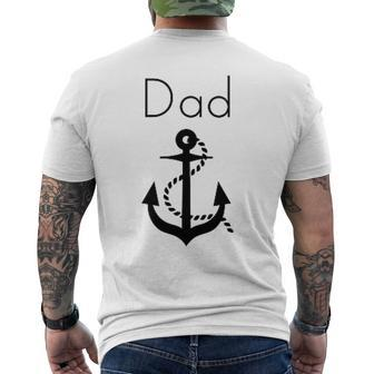 Dad Is My Anchor Father's Day Boat Ocean Summer Men's T-shirt Back Print - Seseable