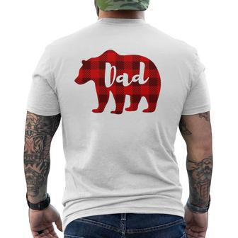 Dad Bear Clothing Mens Father Parents Family Matching Mens Back Print T-shirt | Mazezy