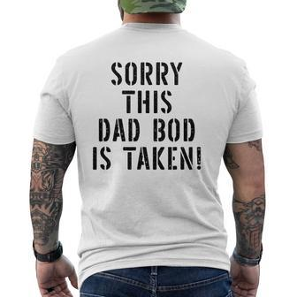 This Dad Bod Is Taken For Men Mens Back Print T-shirt | Mazezy DE