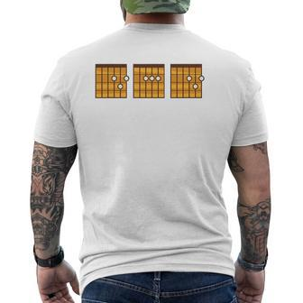 Dad Guitar Music Lover Mens Back Print T-shirt | Mazezy