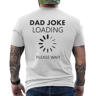 Dad Joke Loading Please Wait Saying Short Active Mens Back Print T-shirt | Mazezy