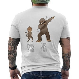 Your Dad Monkey My Daddy Bigfoot Dabbing T Men's T-shirt Back Print - Monsterry