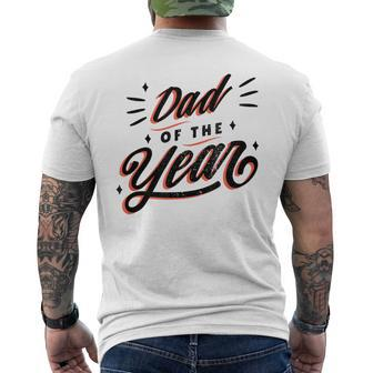 Dad Of The Year Best Father Appreciation Vintage Graphic Men's T-shirt Back Print - Monsterry