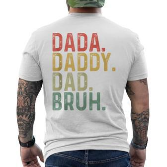 Dada Daddy Dad Bruh Father's Day Proud Dad Grandpa Men's T-shirt Back Print - Seseable