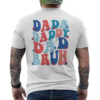 Dada Daddy Dad Bruh Patriotic Dad Fathers Day 4Th Of July Men's T-shirt Back Print - Thegiftio UK