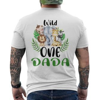 Dada Of The Wild One Zoo Birthday Safari Jungle Animal Men's T-shirt Back Print - Monsterry CA
