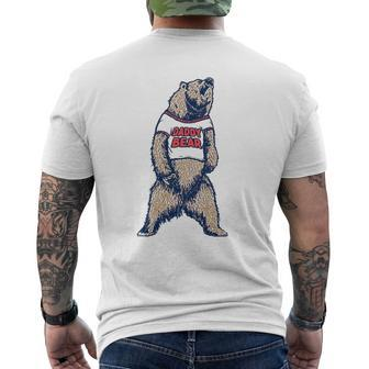 Daddy Bear Roaring Grizzly Father's Day Protective Dad Mens Back Print T-shirt | Mazezy UK