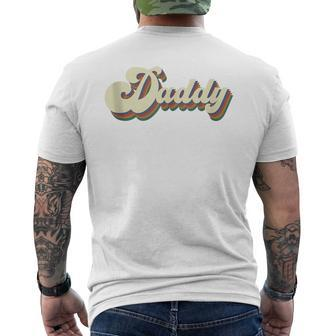 Daddy Retro Vintage Dad For Lovers Fathers Day Dada Men's T-shirt Back Print - Seseable