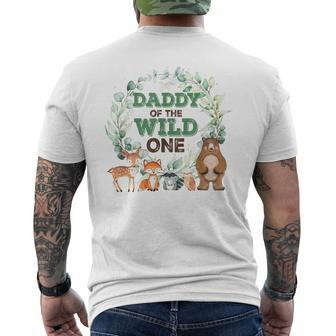 Daddy Of The Wild One Birthday Woodland Safari Jungle Men's T-shirt Back Print - Monsterry UK