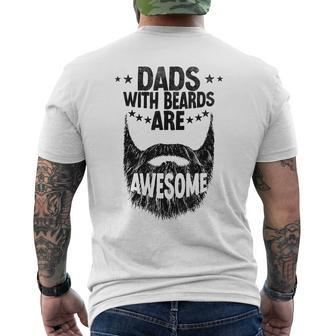 Dads With Beards Are Awesome Vintage Father's Day Joke Dad Men's T-shirt Back Print - Seseable