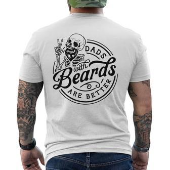 Dad's With Beards Are Better Skeleton Men's Fathers Day Men's T-shirt Back Print - Thegiftio UK