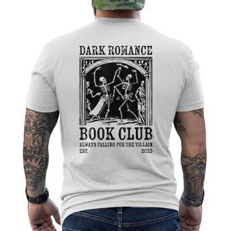 Dark Romance Book Club Always Falling For The Villain Men's T-shirt Back Print - Monsterry AU