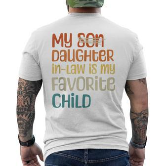 My Daughter In Law Is My Favorite Child Father's Day In Law Men's T-shirt Back Print - Seseable