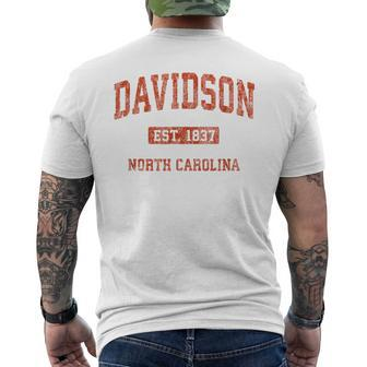 Davidson North Carolina Nc Vintage Athletic Sports Men's T-shirt Back Print - Monsterry UK