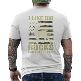 Deer Hunting- I Like Big Bucks & Cannot Lie Dad Men's T-shirt Back Print - Monsterry CA