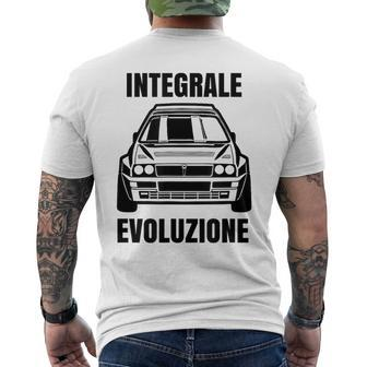 Delta Integrale Evoluzione Rally Auto White S T-Shirt mit Rückendruck - Seseable