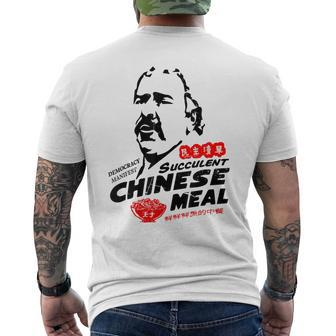 Democracy Manifest Succulent Chinese Meal Men's T-shirt Back Print - Seseable