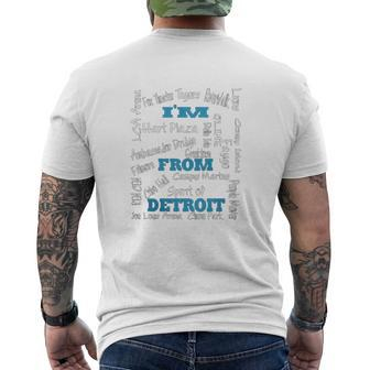 I Am From Detroit Mens Back Print T-shirt - Thegiftio UK