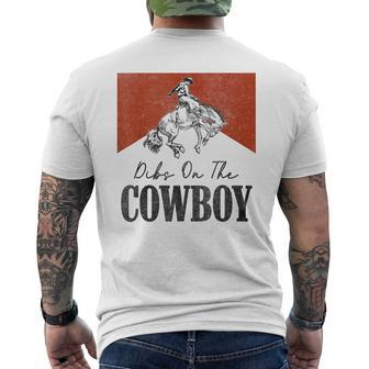 Dibs On The Cowboy Vintage Western Rodeo Country Cowgirls Men's T-shirt Back Print - Monsterry CA