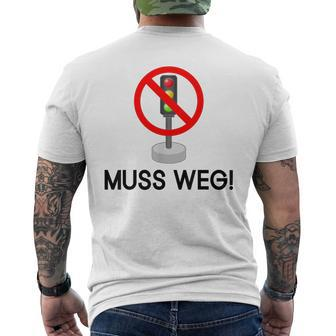 Die Ampel Muss Weg Politics And Party Sayings Gray T-Shirt mit Rückendruck - Seseable