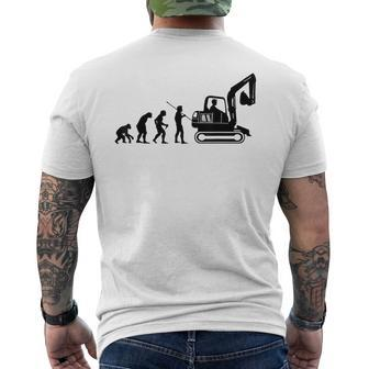 Digger Evolution Construction Machine Guide Digger Drivers Men's T-shirt Back Print - Thegiftio UK