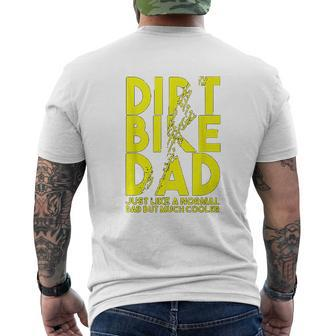 Dirt Bike Dad Much Cooler Mens Back Print T-shirt | Mazezy