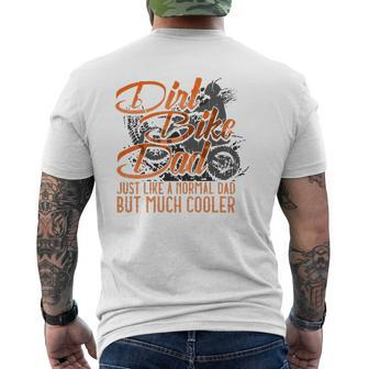 Dirt Bike Dad Father's Day Enduro Motorbike Man Mens Back Print T-shirt | Mazezy