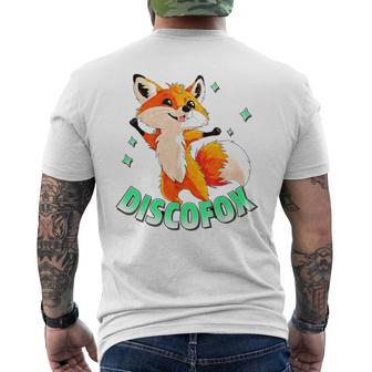 Discofox Disco Fox X Lustiger Fuchs Sonnebrille Tanzen Tanz T-Shirt mit Rückendruck - Geschenkecke