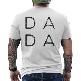 Distressed Dada Fathers Day For New Dad Him Grandpa Papa Mens Back Print T-shirt | Mazezy