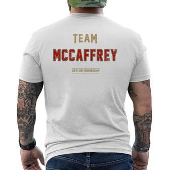 Distressed Team Mccaffrey Proud Family Surname Last Name Men's T-shirt Back Print - Seseable