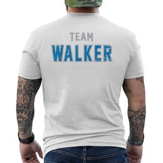 Distressed Team Walker Proud Family Last Name Surname Men's T-shirt Back Print - Seseable