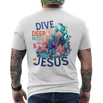 Dive Deep Into Jesus Vbs 2024 Scuba Diving Underwater Men's T-shirt Back Print - Seseable