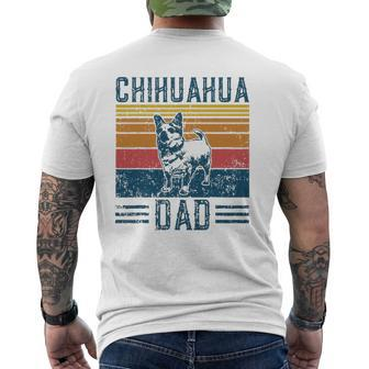 Dog Chihuahua Dad Vintage Chihuahua Dad Mens Back Print T-shirt | Mazezy