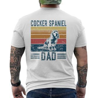 Dog Cocker Spaniel Papa Vintage Cocker Spaniel Dad Mens Back Print T-shirt | Mazezy