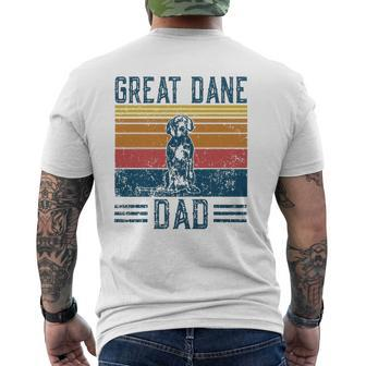 Dog Dad Vintage Great Dane Dad Mens Back Print T-shirt | Mazezy CA