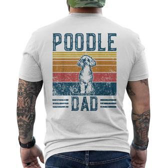 Dog Dad Vintage Poodle Dad Men's T-shirt Back Print - Monsterry CA