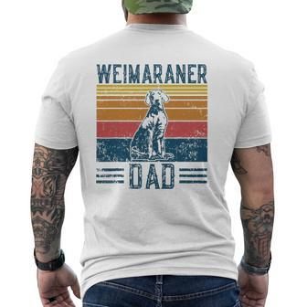Dog Weim Dad Vintage Weimaraner Dad Mens Back Print T-shirt | Mazezy