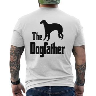 The Dogfather Dog Borzoi Mens Back Print T-shirt | Mazezy