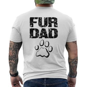 Doggy Loving Fur Dad Fathers Day Men's T-shirt Back Print - Monsterry