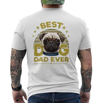 Dogs 365 Best Pug Dog Dad Ever For Men Mens Back Print T-shirt | Mazezy